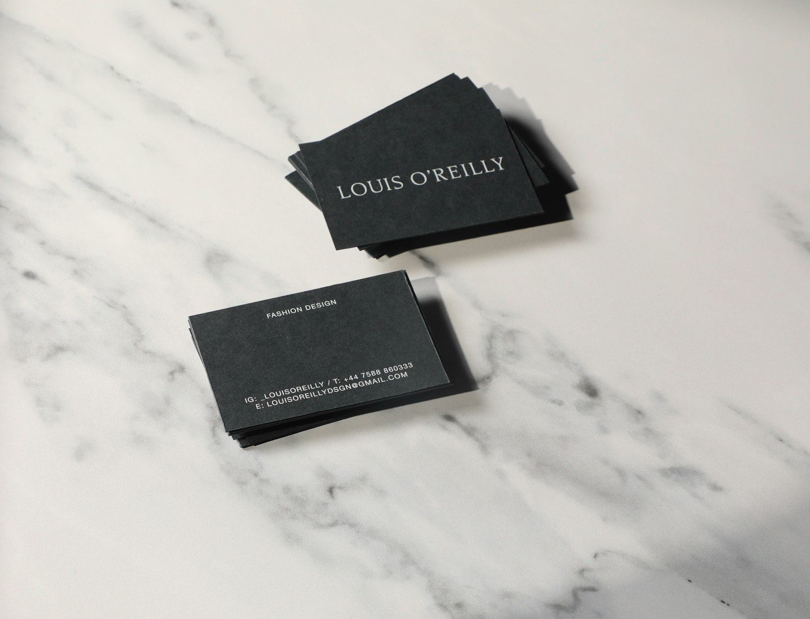 Premium branded stationery with rose gold foil